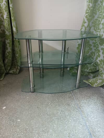 Glass TV table