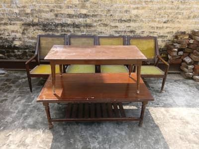 4 chairs and 2 table for sale pure wood