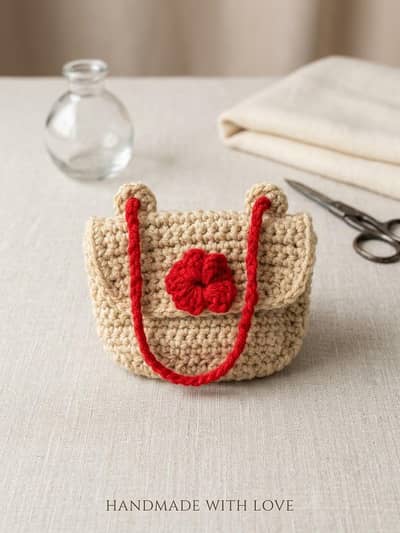 Handmade Crocheted Mini  coin Pouch