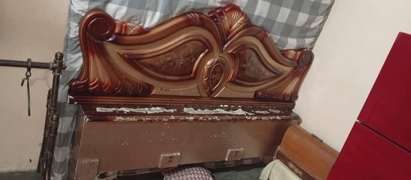useable king size Bed slightly rough. 2
