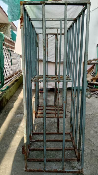 iron cage stand.