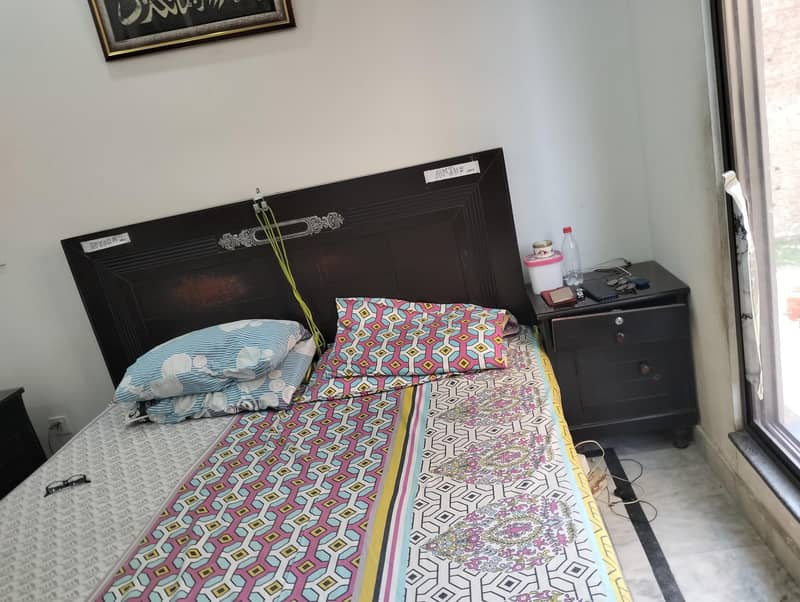 complete double bed set without mattress 5