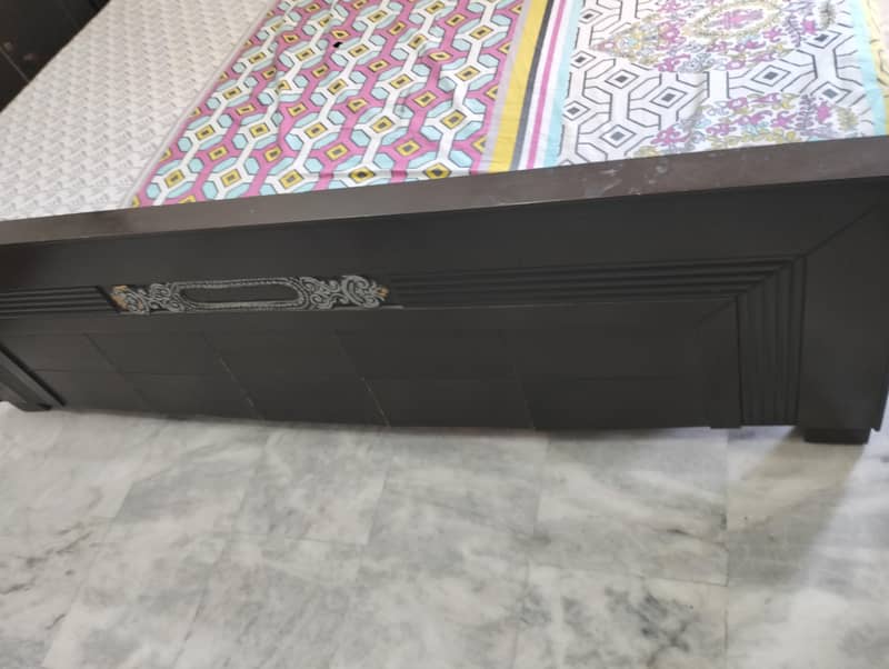 complete double bed set without mattress 7