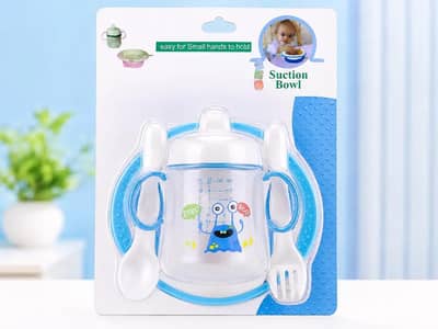 Plastic Pacifier and Feeding Spoon Set