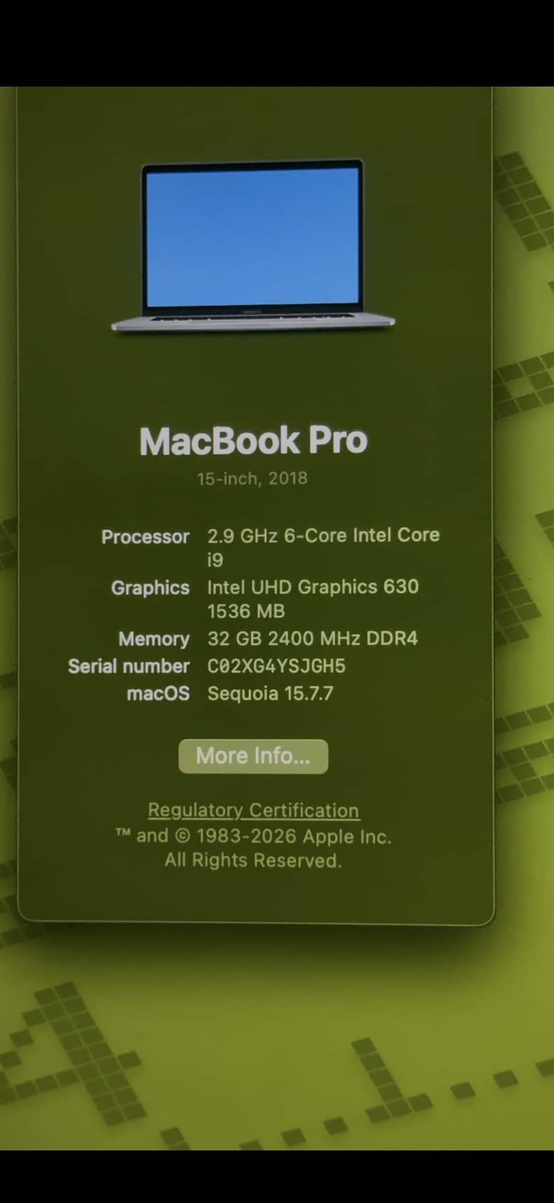 Apple MacBook Pro 2018/19 0