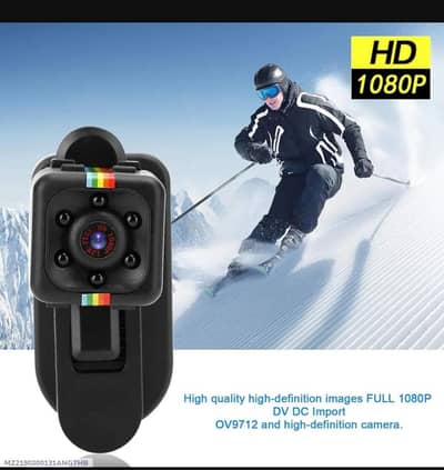 Rechargeable black camera 3cm clear visible portable tech gadget