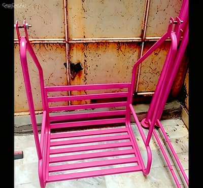 Brand New Pink Garden Swing Jhula- Metal Frame