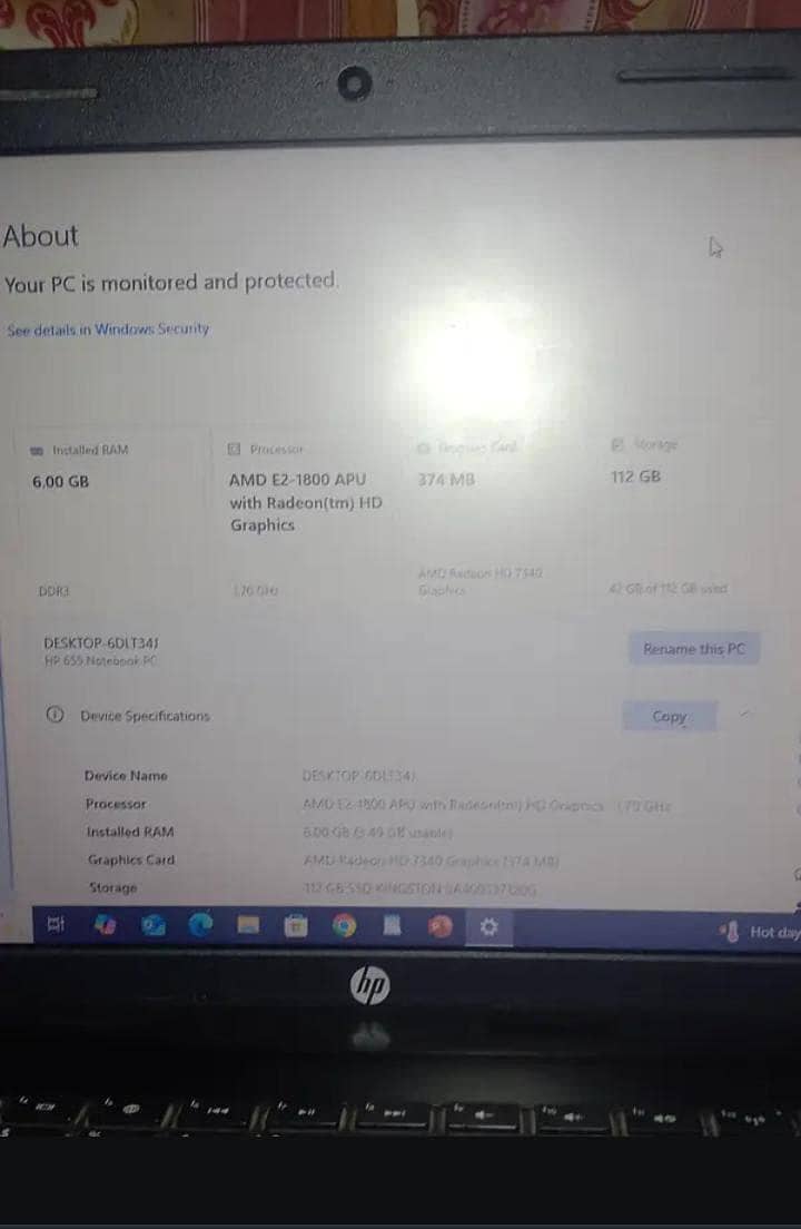 HP 655 Notebook 2