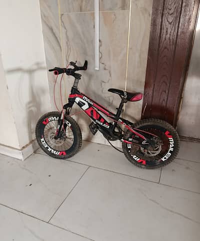 aKids Bicycle - Boys MTB with Suspension, ~16 inch (age 5-10)