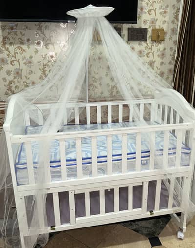 Baby Cot with New Molty Foam Mattress