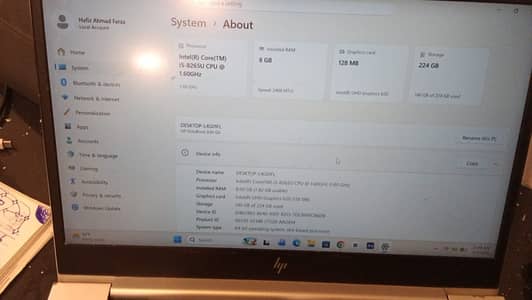 8 generation i5 laptop HP