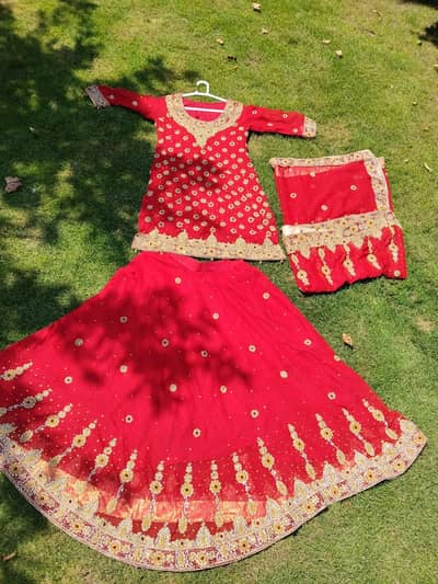 Elegent Red Sharara ready to wear