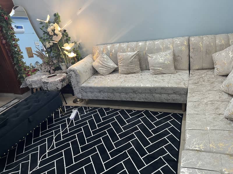 L shape sofa set 1