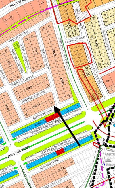 Sec C1 10m Blvd corner with extra land paid plot for sale