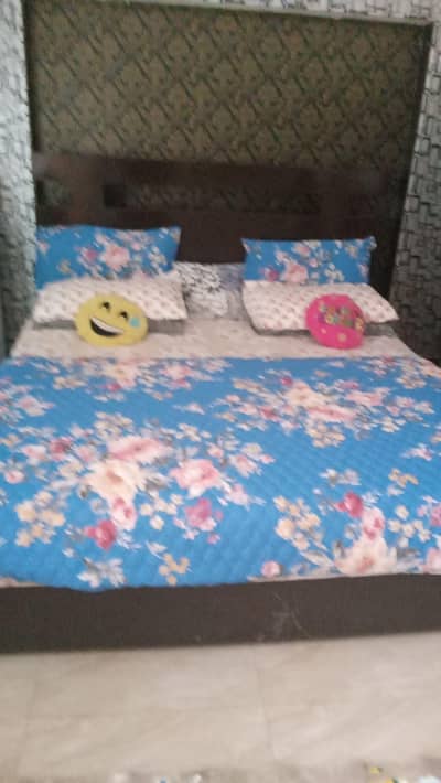 Bed with mattress