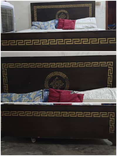 Wooden bed in good quality and elegant design with mattress