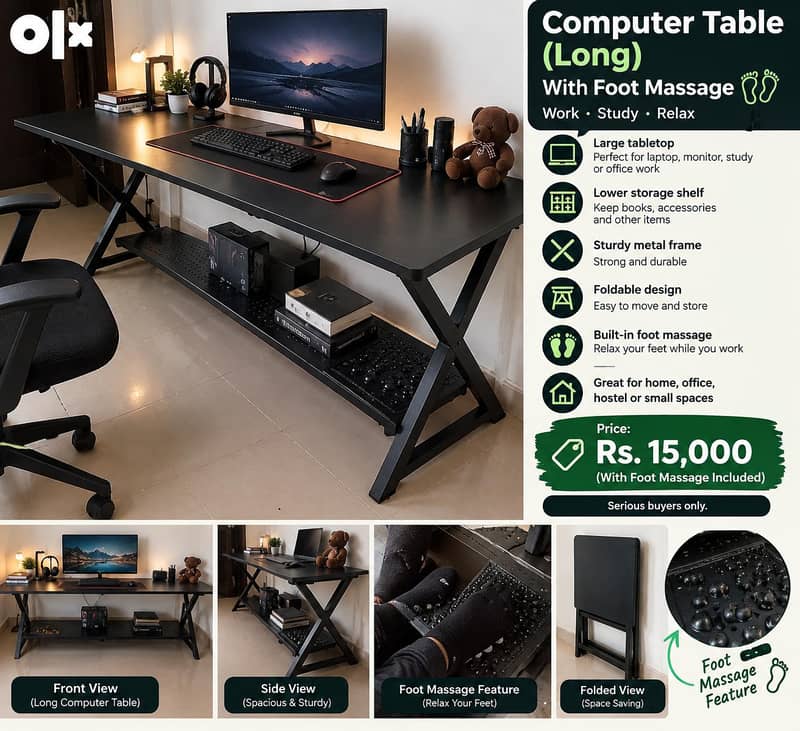 Folding Study/Computer Table 0