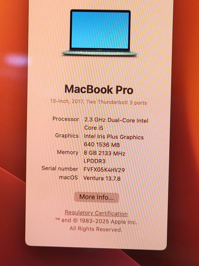 Macbook Pro 2017 2