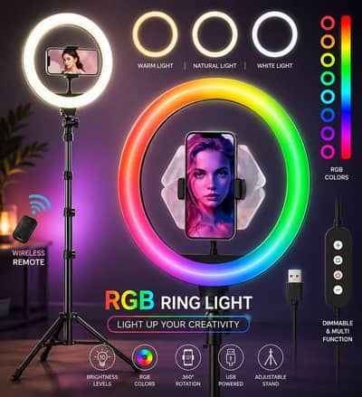 RGB 36mj ring light with stant