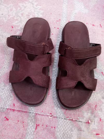 Premium Men's Maroon Leather Casual Sandals / Chappal
