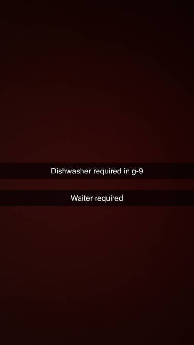 Staff required