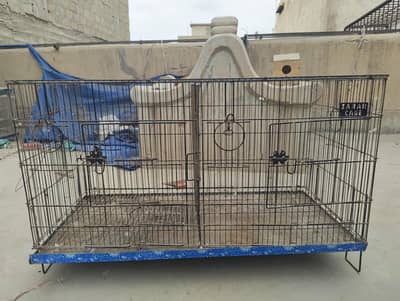 2 partition cage Large Bird Cage / Parrot Cage – Excellent Condition