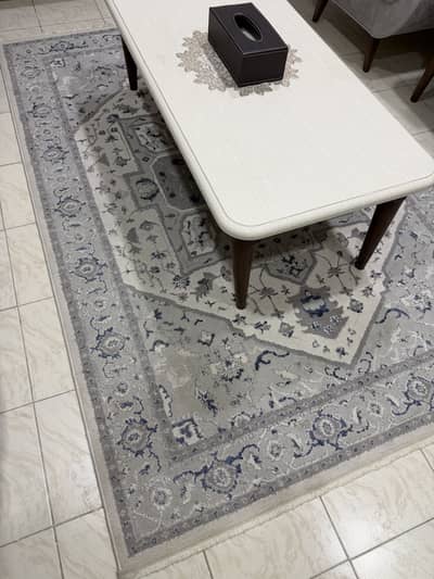 Grey and blue rug