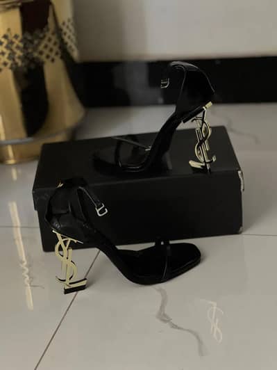 YSL-Black Saint Laurent Style Heels - Brand New