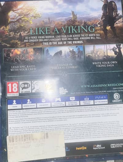Assassin’s creed Valhalla PS4 disk