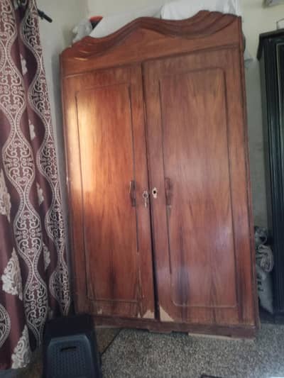 wooden heavy Large 2 door wardrobe