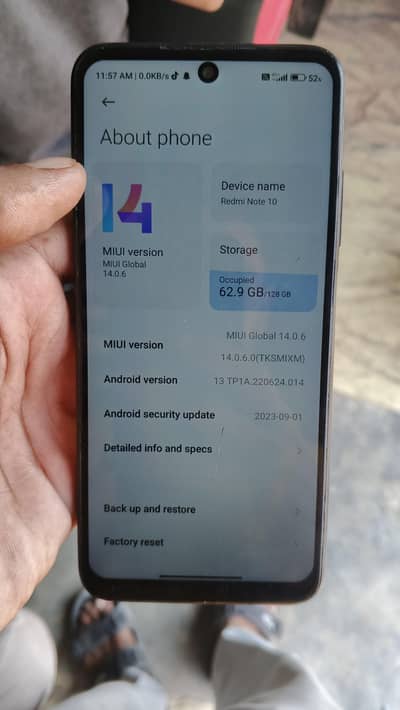 Xiaomi Note 11 SE 5G 8GB 128GB only teach change or braike ik line sa
