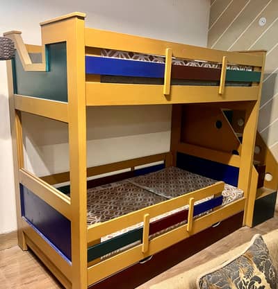 Kids Wooden bunk bed hardly used for sale