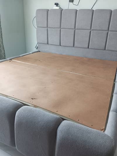 Modern Grey Upholstered Double Bed | 10/10 Condition | Like New