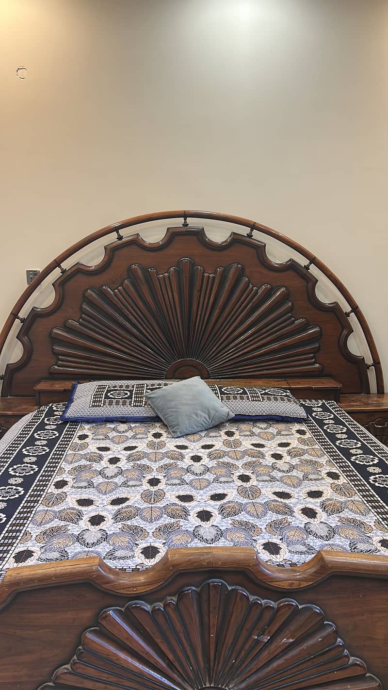 Solid Wood Bed Set 2