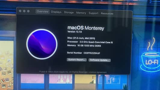 Apple iMac mid 2011 10/10 condition 21.5 inch display