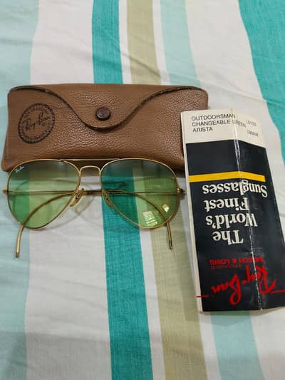 Original Ray Ban Outdoorsman L0103 Changeable Green Arista Usa