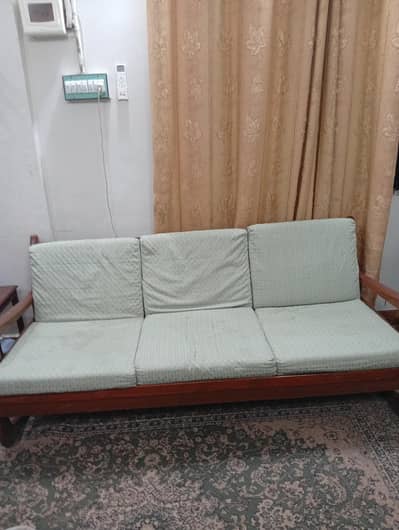 Wooden Sofa Set. Used Condition