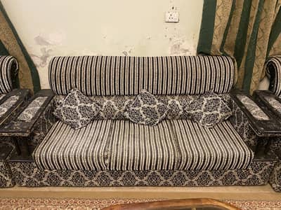 Comfortable 10-Seater Sofa Set (3+3+1+1+1+1) with Cushions for Sale