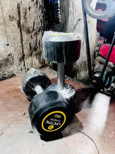 lifetime fitness rubber dumbbell