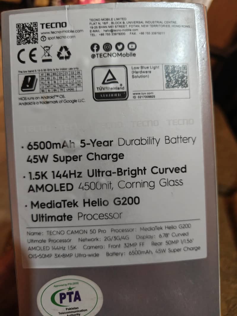 Tecno camon 50 pro 1