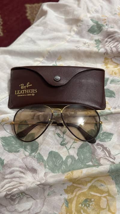 vintage Bausch & Lomb Ray-Ban Leathers Aviator sunglasses
