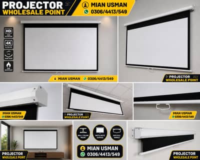 Projector Screens All Sizes | Wall & Ceiling Mount Screens | Wholesale