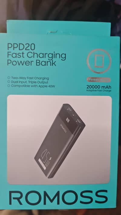 ROMOSS 20000mAh POWER BANK | 45W FAST CHARGING | 1 YEAR WARRANTY