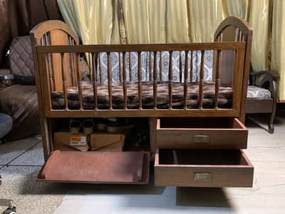 Wooden Baby Cot / Baby Bed Price in Pakistan – Lahore – Like New