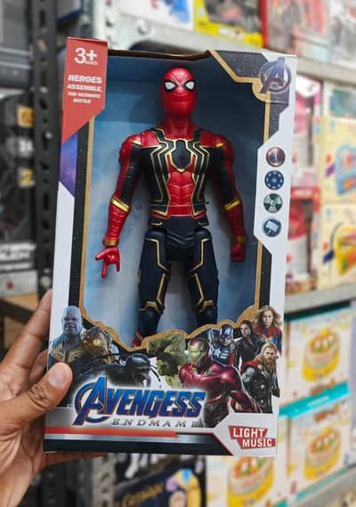 Spider-Man Action Figure Toy with Light (Iron Spider Suit)
