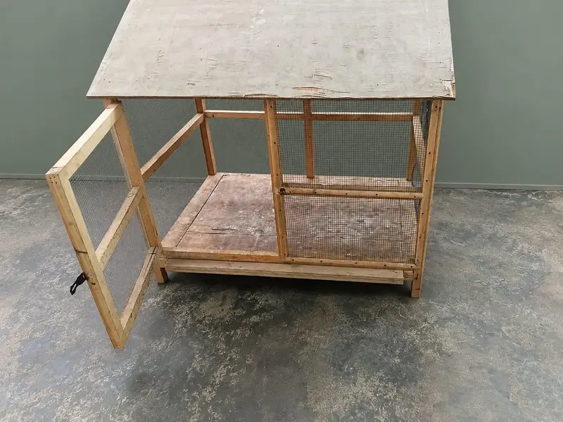 Large Wooden Storage Cage With Waterproof Roof & Slide Tray — photo 2