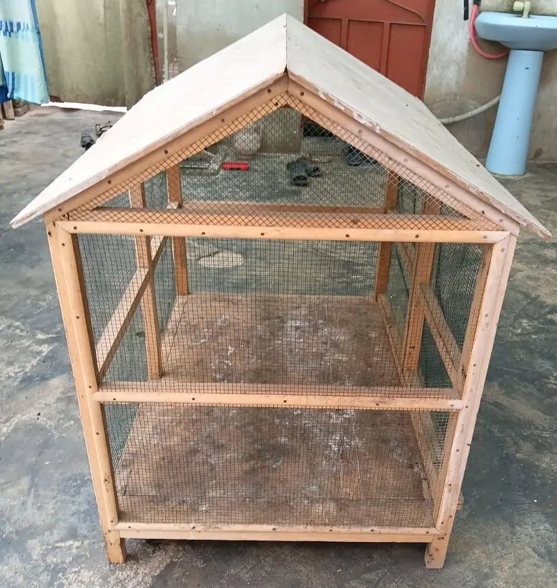 Large Wooden Storage Cage With Waterproof Roof & Slide Tray — photo 3