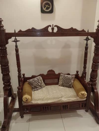 wooden swing chair