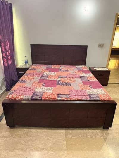 Double Bed set with side tables and dressing table