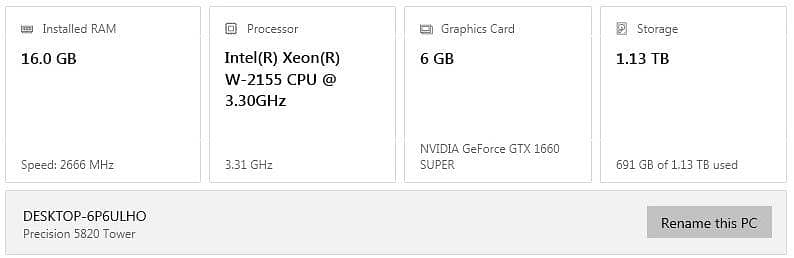 Dell Precision 5820 1